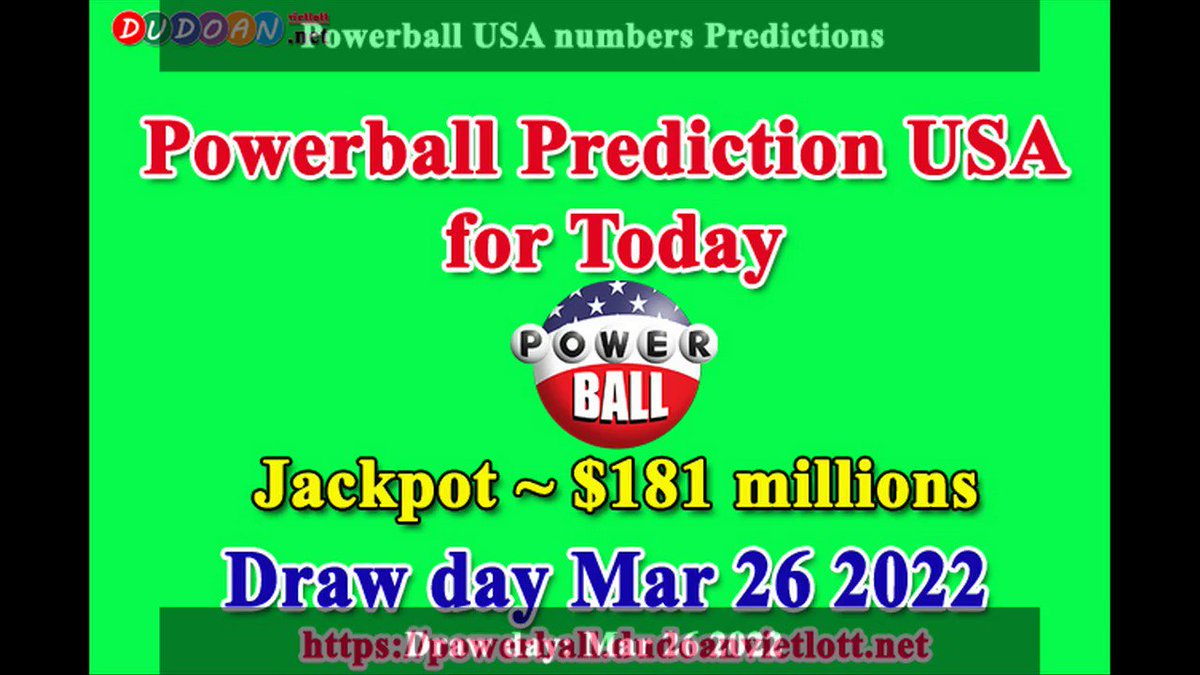How to get Powerball USA numbers predictions on Saturday 26-03-2022? Jackpot ~ $181 millions -> https://t.co/LwKo2nXLzI https://t.co/NoQfUOPdO9