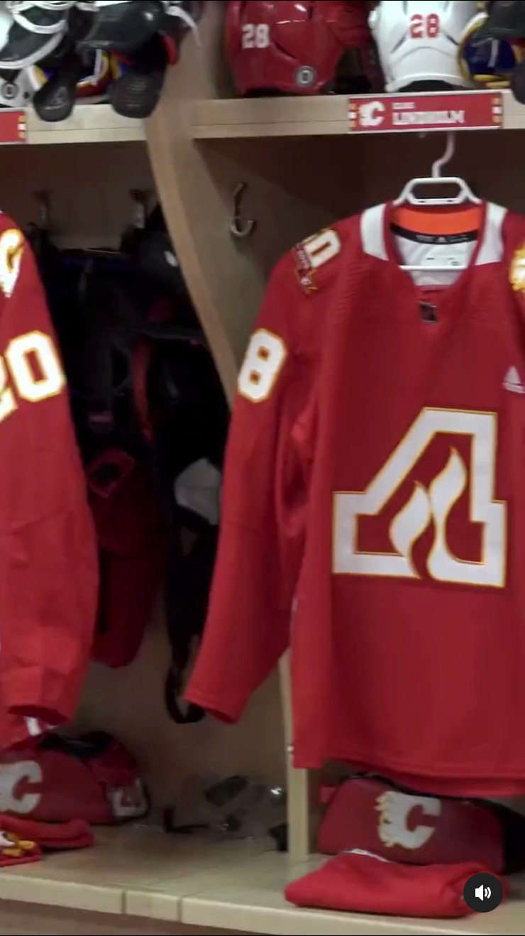 Calgary Flames 50th Anniversary Red Warm-Up 2022 Jersey Custom