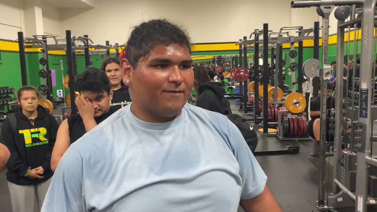 He’s at it again…..Them Riders really in the weight-room. #GoRiders you want his name come visit him on campus excellent student heading into his Senior year. First year back playing after 2 years in our Great RHS band!! So grateful to have OL/DL on your campus! 
