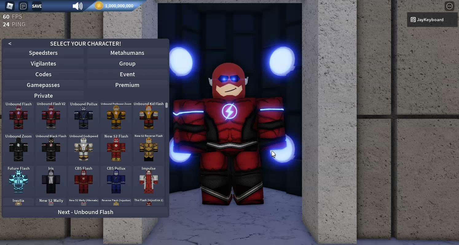 Flash: Earth Prime New Code + other characters ROBLOX 