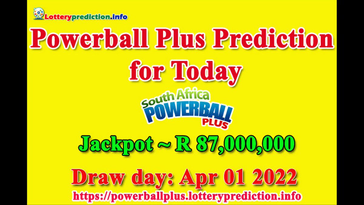 How to get Powerball Plus SA numbers predictions on Friday 01-04-2022? Jackpot ~ R87 millions -> https://t.co/6rmDj1heRF https://t.co/TfUAhkl03K