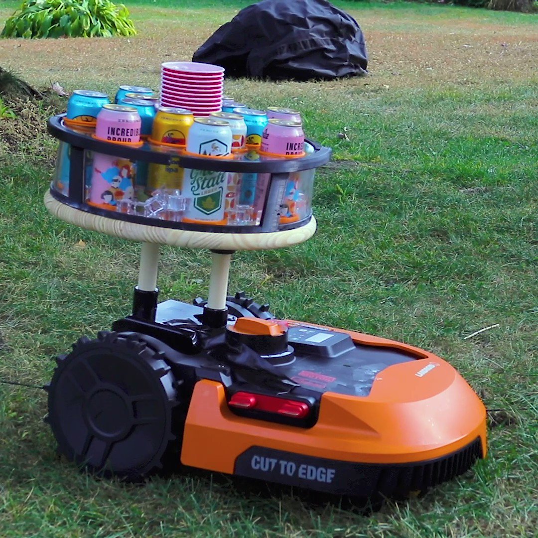 Unnecessary Inventions on X: I turned my robot lawnmower into a bartender.   / X