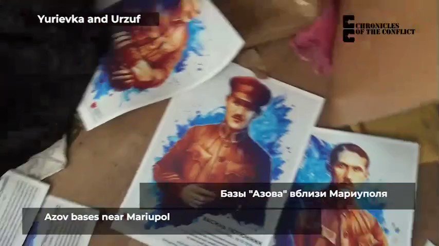 Books about Mussolini, swastikas, portraits of fascist leaders&much more. Such findings were discovered by the DPR militaries during the inspection of the resort villages of Yuryevka and Urzuf, near Mariupol, where the Nazis of the Azov Battalion occupied cottages for a long time https://t.co/jxgrKZ6Ixo