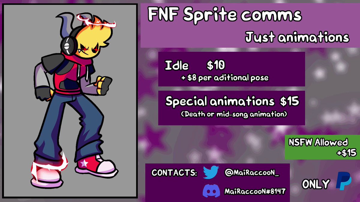 My OC Sprites for an FNF mod I'm working on! : r/FridayNightFunkin