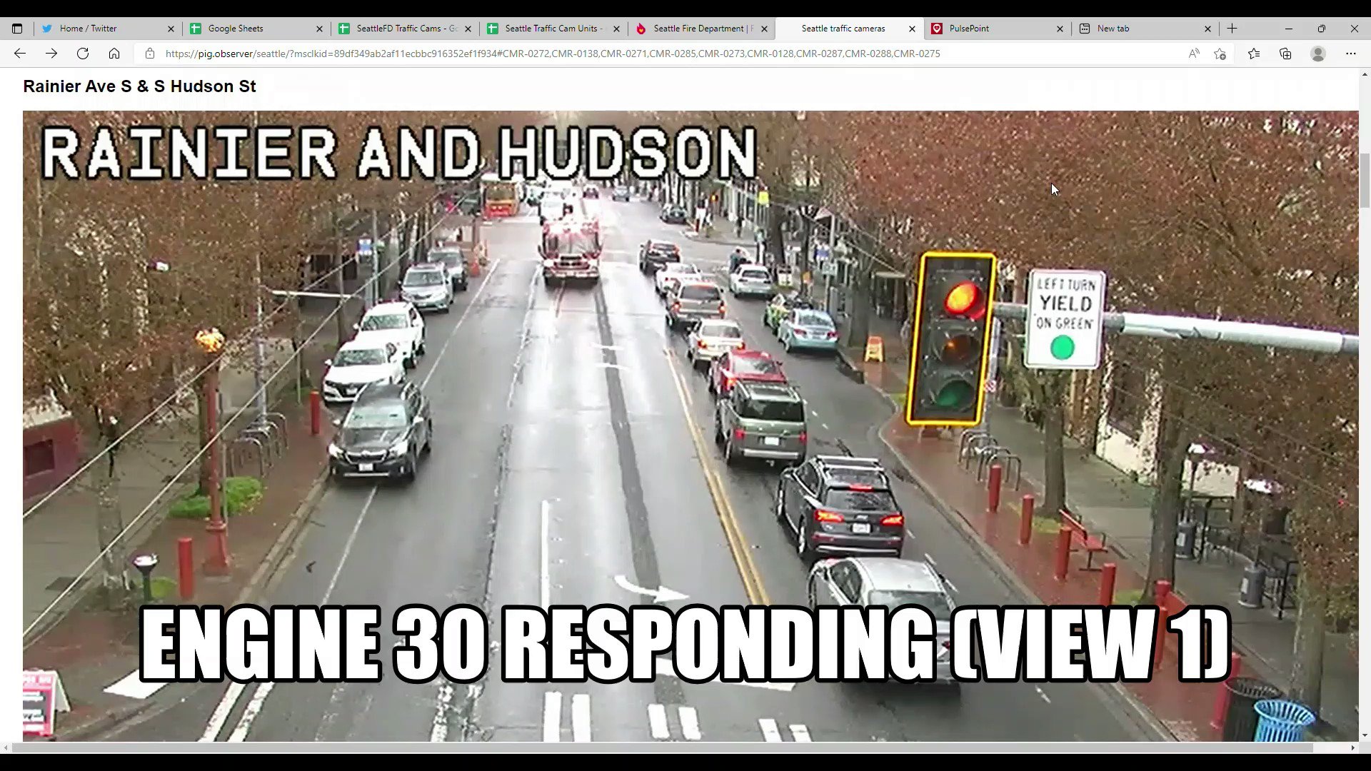 Seattle Traffic Camera Fan (SeaTrafficCams) / Twitter