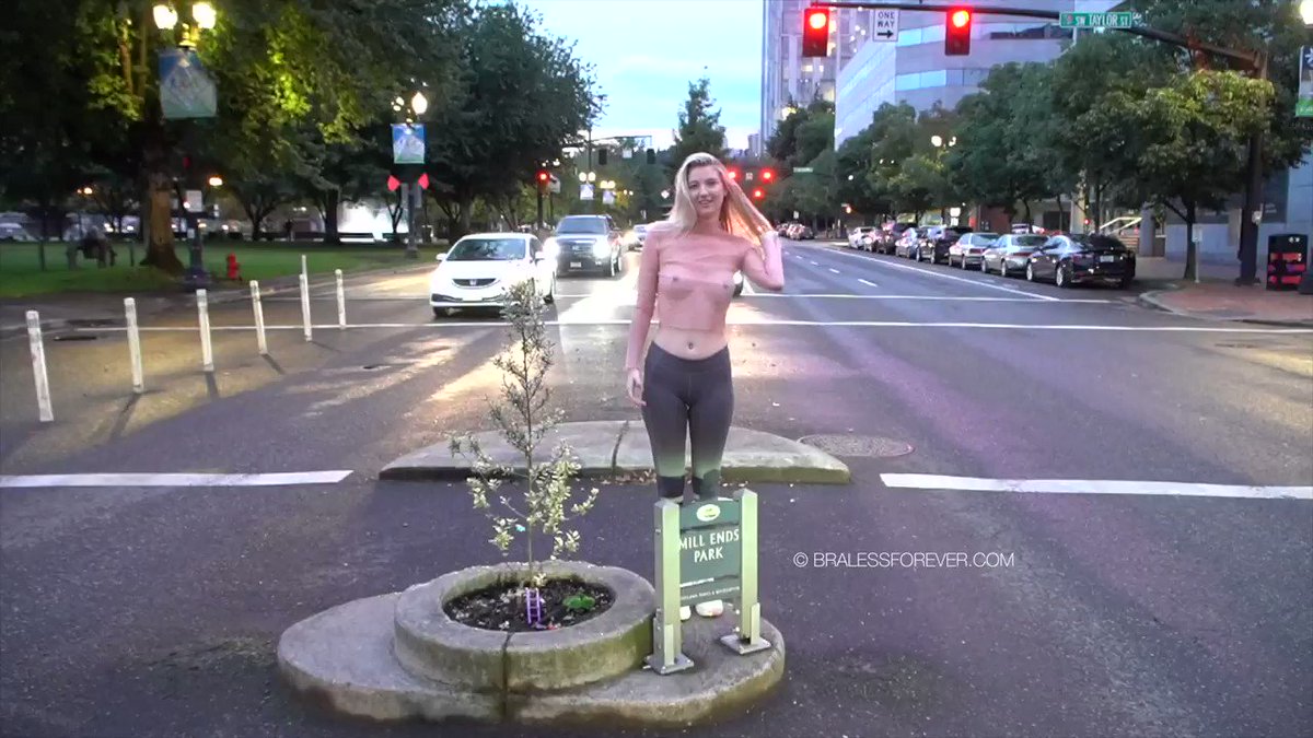 Getting topless in the worlds smallest park ?Full length vids exclusively on  ⭐ 