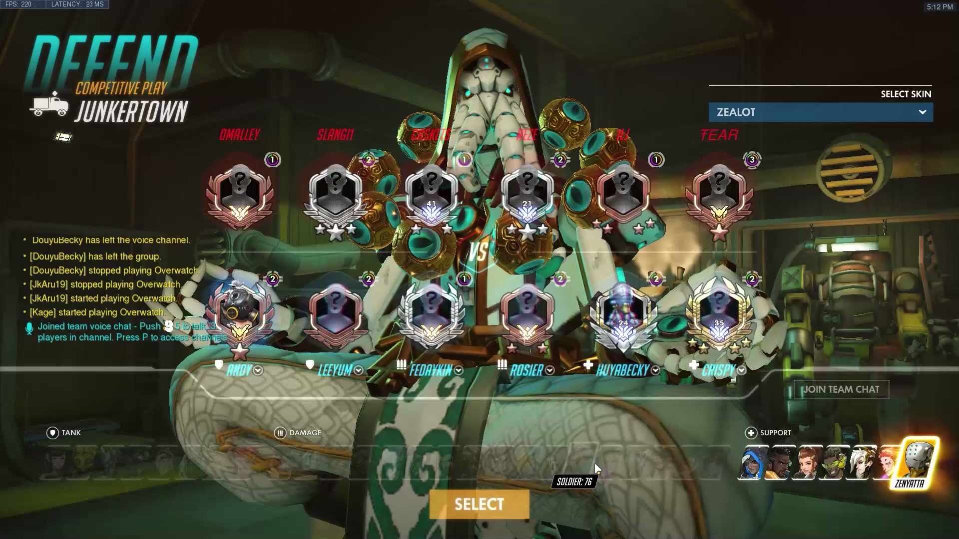 0 chat overwatch players in voice Don't play