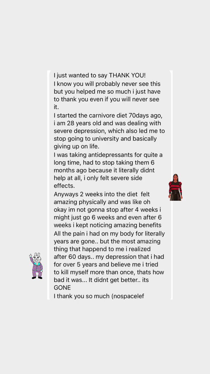 Dr Shawn Baker 🥩 on Twitter "Depression Gone!!! Diet unequivocally affects mental health