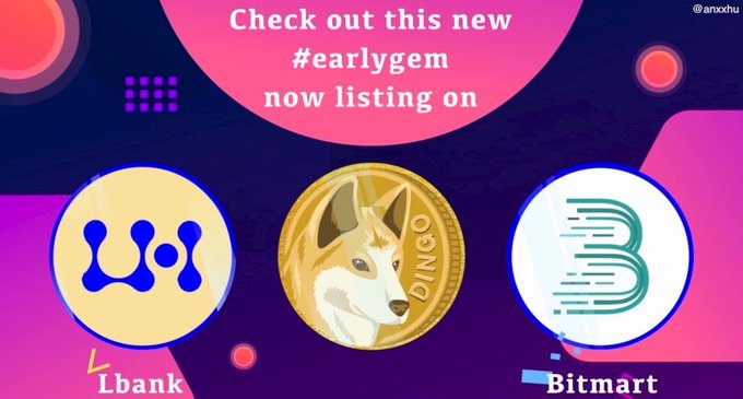 listing on @BitMartExchange & @LBank_Exchange is @dingocoincrypto
An innovative #earlygem

Developed