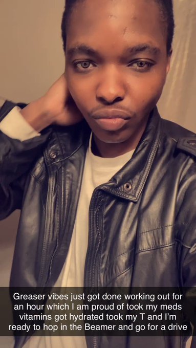 Feelin like a greaser bouta go blonde again :P who wants to take me out of these leather and jeans? #leather