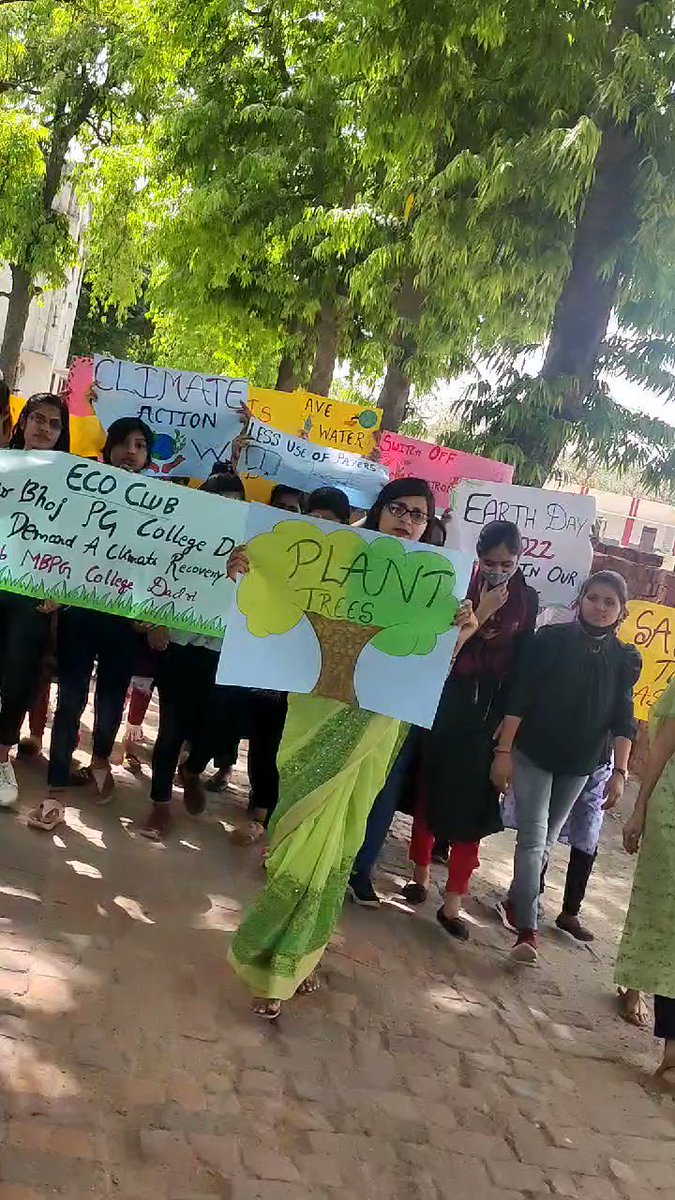 # Eco club MBPG Dadri
Celebrates Earth Day, spreads awareness regarding optimum use of natural resources, stop deforestation, less use of paper, less use of water, say no to plastic. https://t.co/5ye46VE6RX