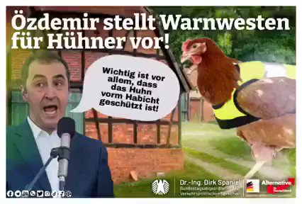 Eddie Graf on X: Grüne Prioritäten Warnwesten für Hühner! 🙈🤣 Kein  Fake - keine Satire - kein Aprilscherz! Grüne Realpolitik!   / X