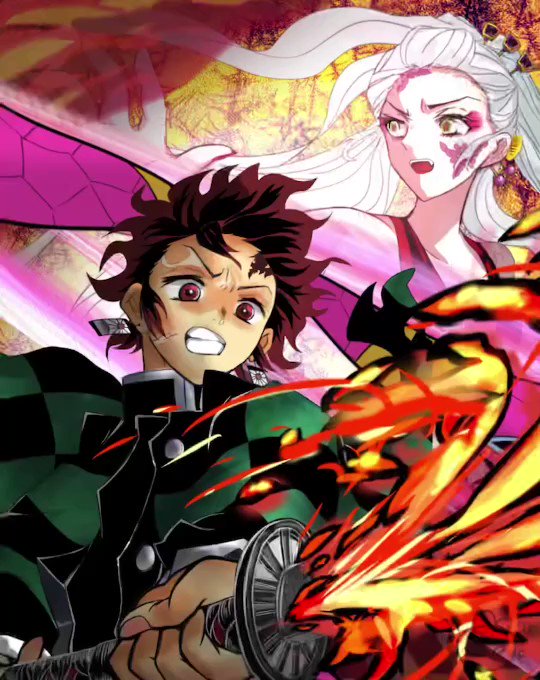 くらうど🃏❤️‍🔥さんがTwitterに投稿した堕姫(鬼滅の刃)のイラスト。