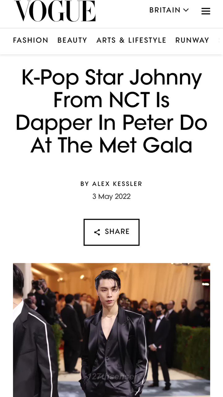 K-Pop Star Johnny From NCT Is Dapper in Peter Do at the Met Gala