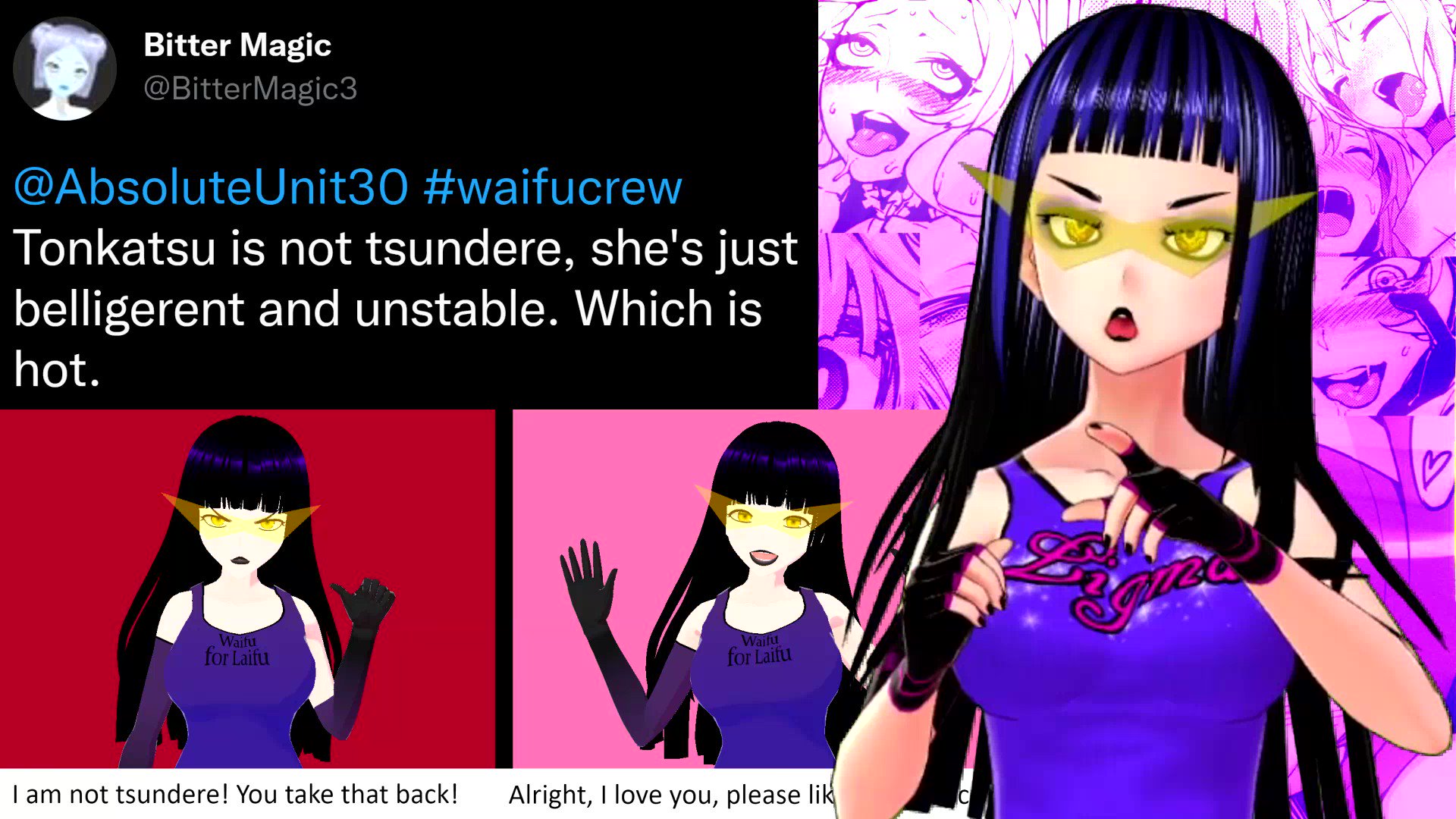 Absolute Unit on Twitter "🥒I'm not TSUNDERE, I'm AMBER HEARD🍆 Vtuber