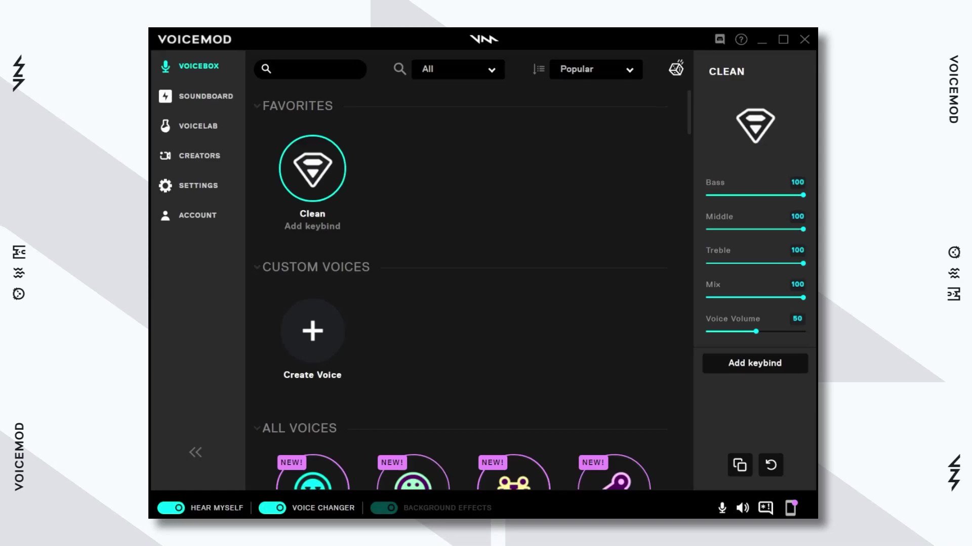 Voicemod（ボイスチェンジャー） on Twitter "【お知らせ】 💎 "Clean" → 💎 "Voice Enhancer