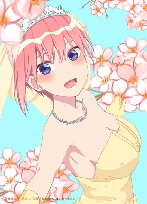 ゆりさんがTwitterに投稿した中野一花(五等分の花嫁)のイラスト。
