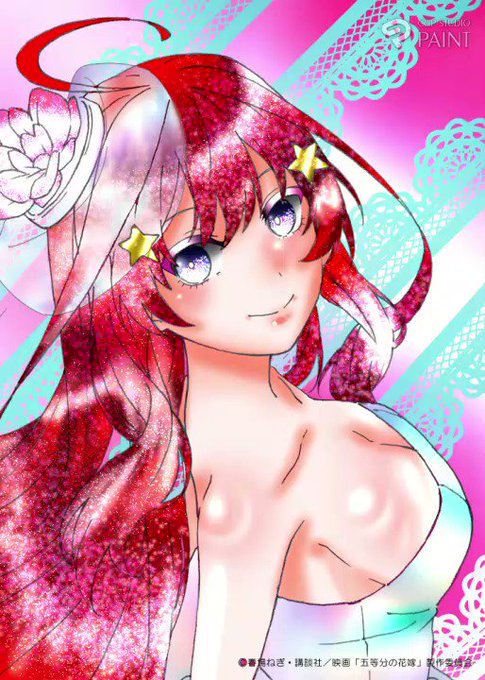 あゆちん♪/ふわもちまろんさんがTwitterに投稿した中野五月(五等分の花嫁)のイラスト。