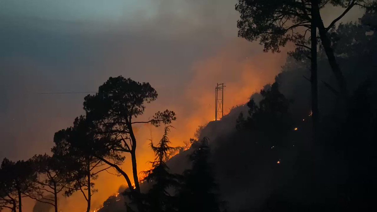 Forest fire in #kasauli 
#kasaulifire https://t.co/rhK0Ckh4af