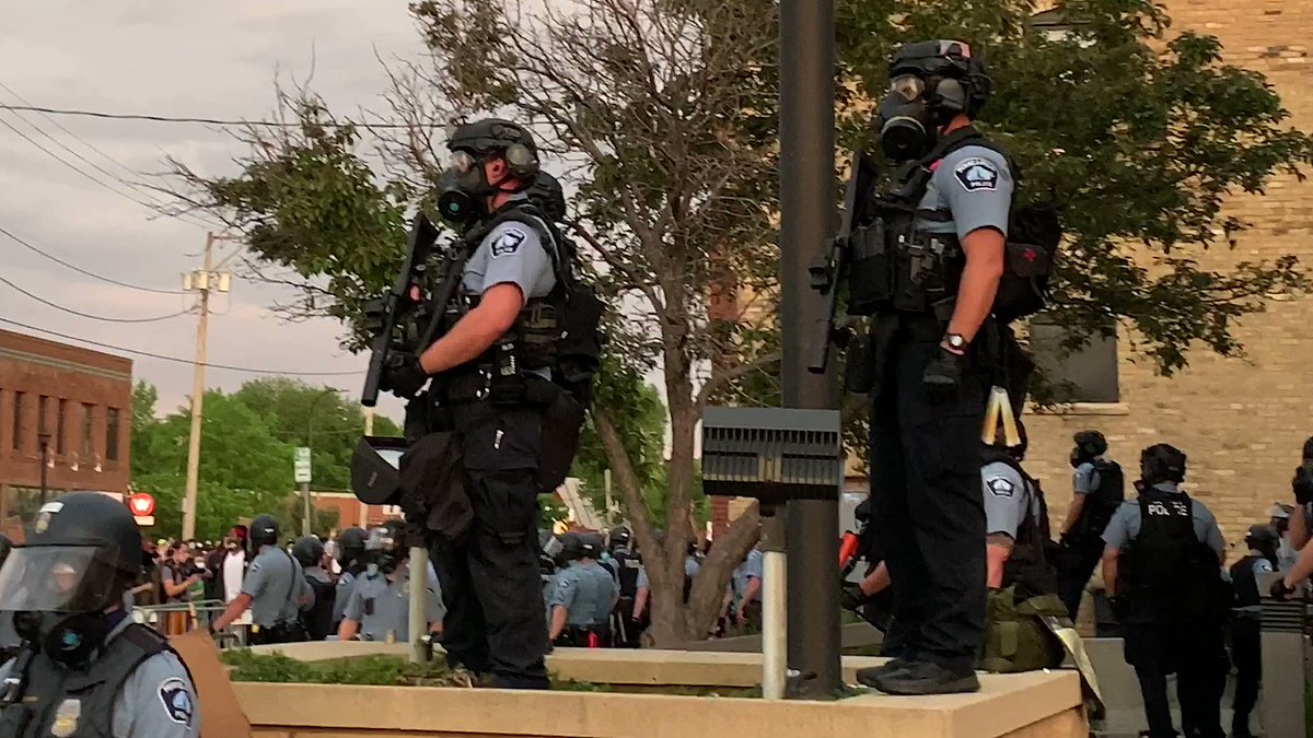 Officer Stetson (and others involved in beating Stallings) shown here outside the 3rd precinct on 05/27/20.