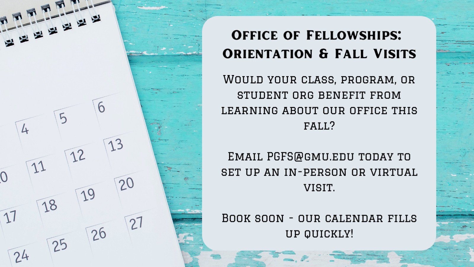 Gmu Fall 2023 Calendar Graduate Fellowships (@Gradfellowsgmu) / Twitter