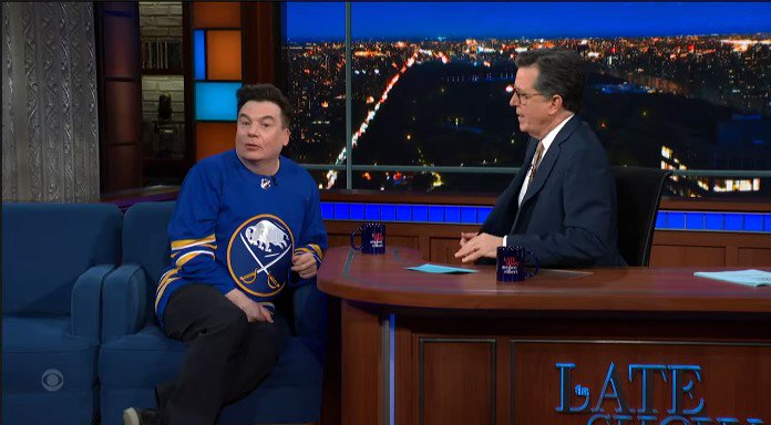 Buffalo Sabres Blue Hockey Jersey worn by Mike Myers as seen in