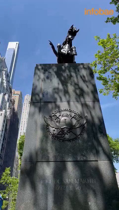 infobae on Twitter: "En Nueva York se realizó un acto por el 25 de mayo  bajo el monumento al General San Martín en pleno Central Park. 📲 Ronen  Suarc https://t.co/d6AWOzG2lp https://t.co/mtDMqyYBEM" /