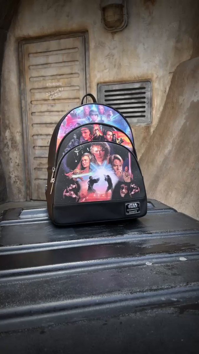 Star Wars Prequel Trilogy Triple Pocket Loungefly Mini Backpack