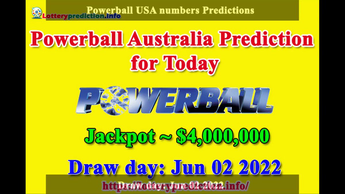 How to get Australia Powerball numbers predictions on Thursday 02-06-2022? Jackpot ~ $4 millions -> https://t.co/K7A8MPTk6m https://t.co/vsMz32gZgY