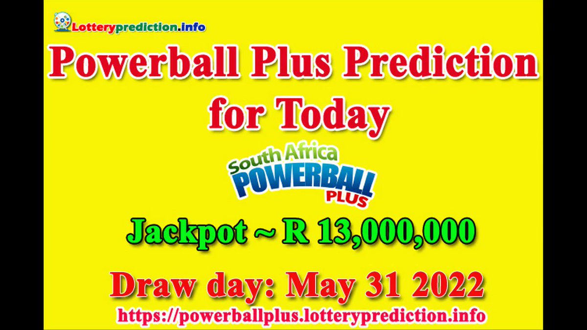 How to get Powerball Plus SA numbers predictions on Tuesday 31-05-2022? Jackpot ~ R13 millions -> https://t.co/EextZYGIeJ https://t.co/z2URDSM5uG