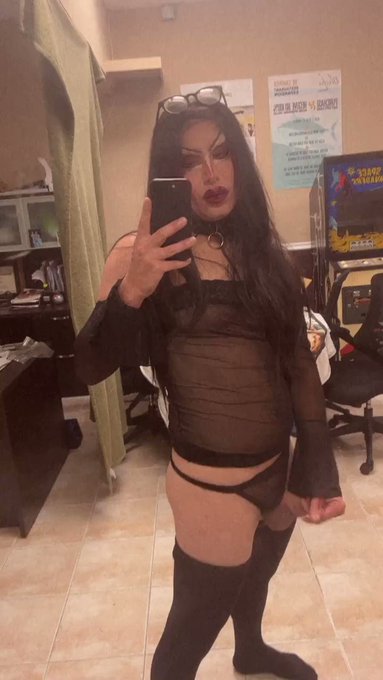 Trying to figure out which one of my #sissy slut subs is going to milk this #shecock for me today…. #obeymistress