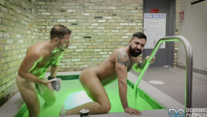 The Hot Tub @Gaythering is Amazing. 
Got Slammed with an XL Orge Cock @hankeystoys w/ @FrancoScottXXX