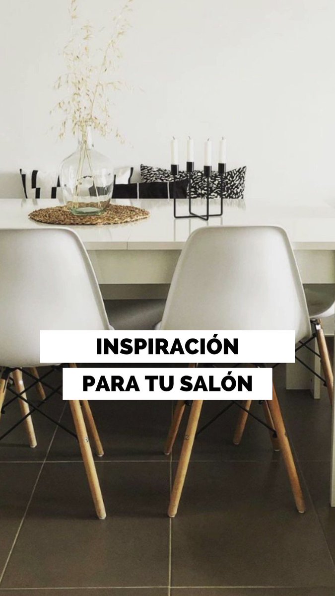 Pack muebles salon comedor completo color blanco y roble estilo nordico  8423490264707