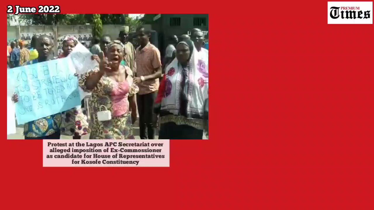 Premium Times on Twitter: "Protest at the Lagos APC Secretariat over