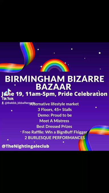 🏳️‍🌈 BBB June 19th Pride Celebration! 🏳️‍🌈
 🛍️3 Floors 🛍️
🏆Best Dressed Prizes🏆
 👠 Meet A Mistress 👠@Maxwell_Manor