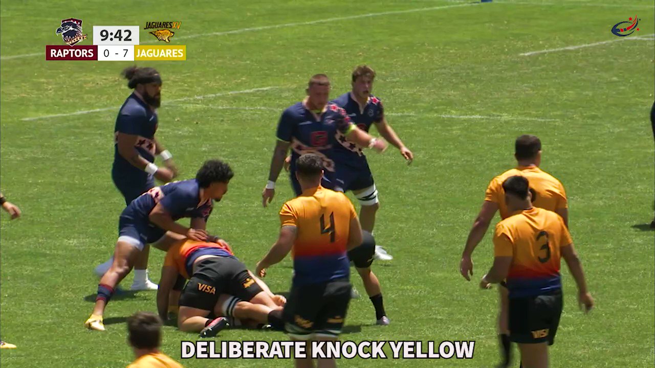 Rugbyfactory.tv on Twitter "Line Latu Deliberate Knock On Yellow Card AMERICAN RAPTORS vs