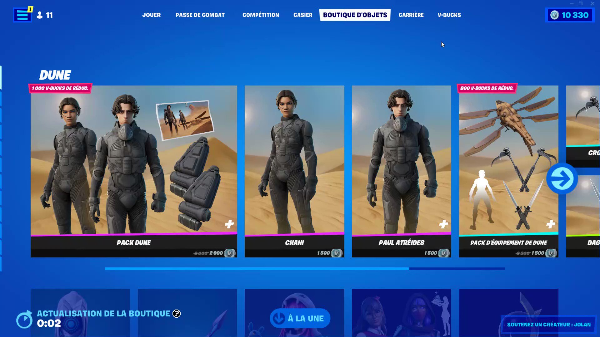 Boutique fortnite vetement sale