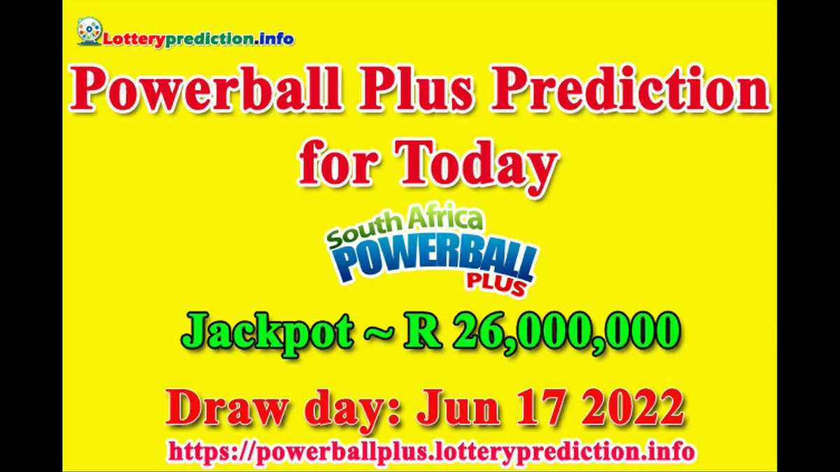 How to get Powerball Plus SA numbers predictions on Friday 17-06-2022? Jackpot ~ R26 millions -> https://t.co/b6yh3WuVsw https://t.co/TX6D6VWyEb