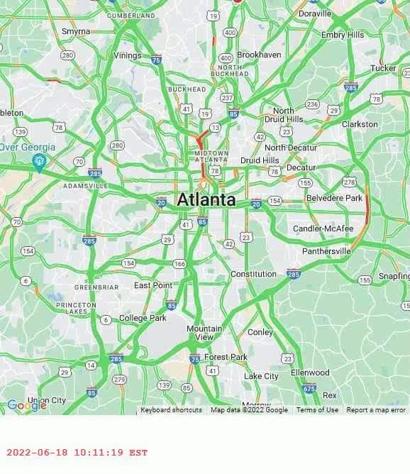 World Traffic Maps on Twitter "World Traffic Map animation timelapse of Atlanta traffic 2022