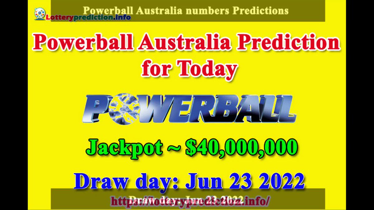 How to get Australia Powerball numbers predictions on Thursday 23-06-2022? Jackpot ~ $40 millions -> https://t.co/T0w3Sk3v7d https://t.co/LKwEwM9SKF