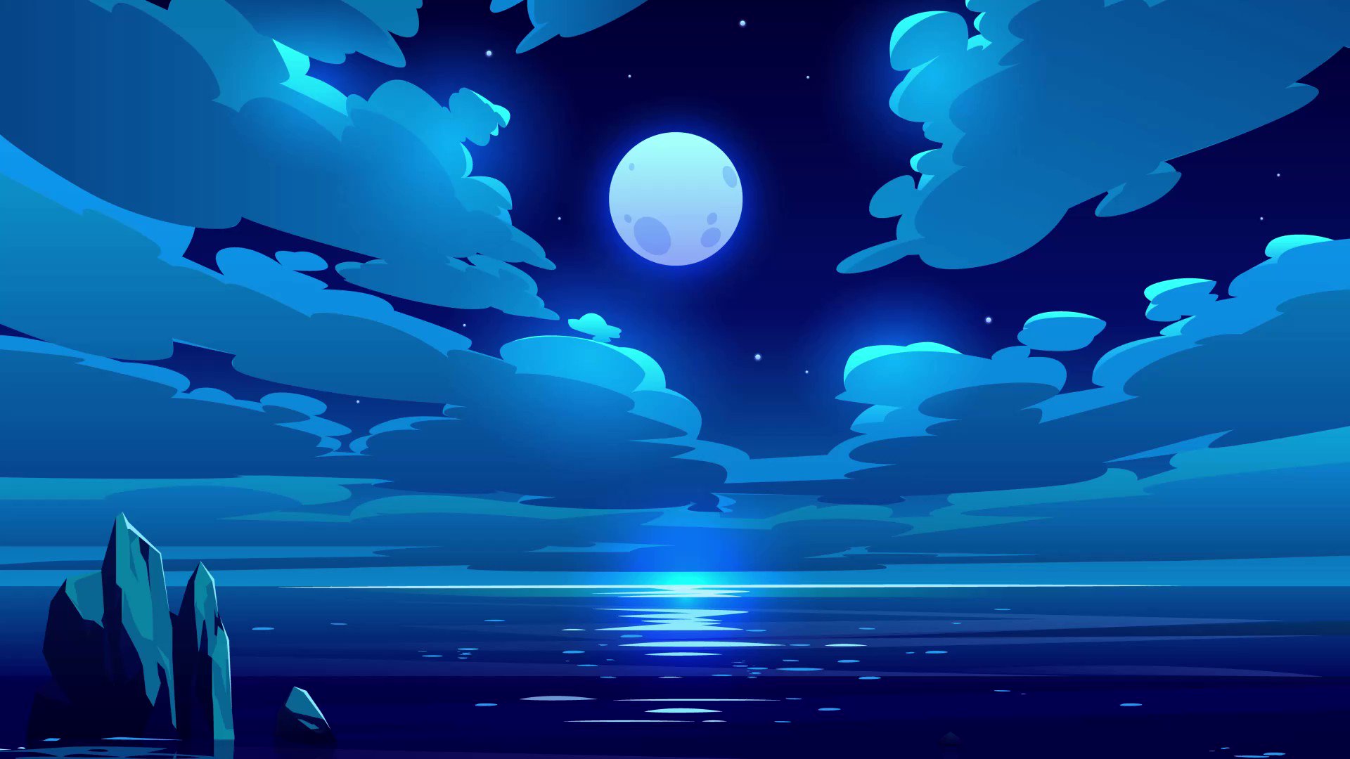 Ночное небо cartoon