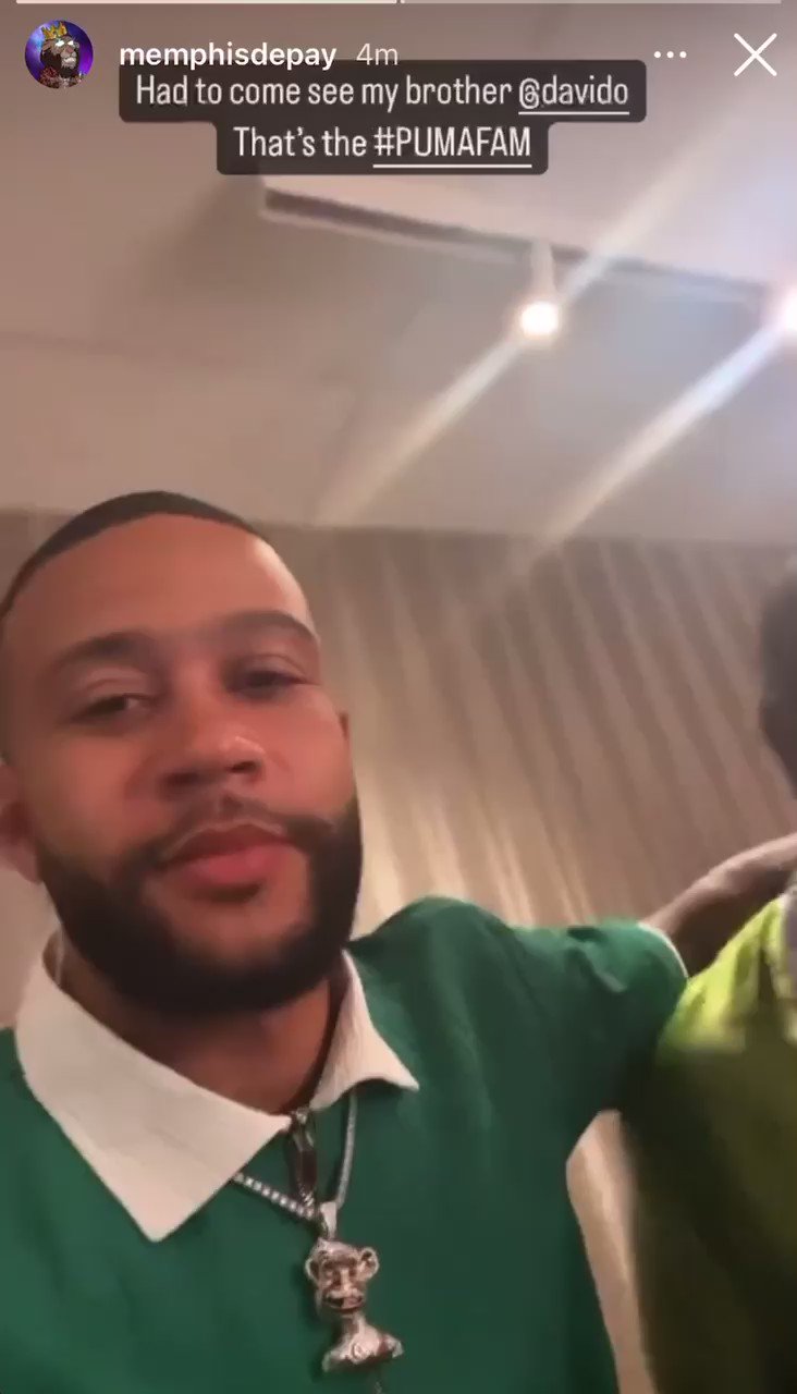 Memphis Depay came out to support Davido at his LA concert 