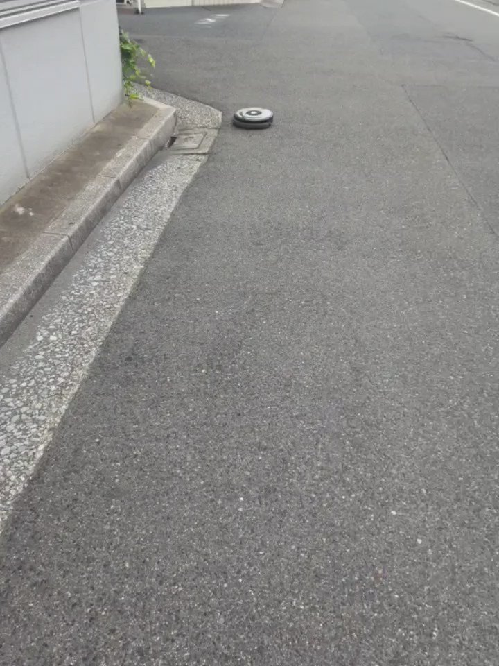 まさか道路で見かけるなんてｗ家出したルンバを発見！