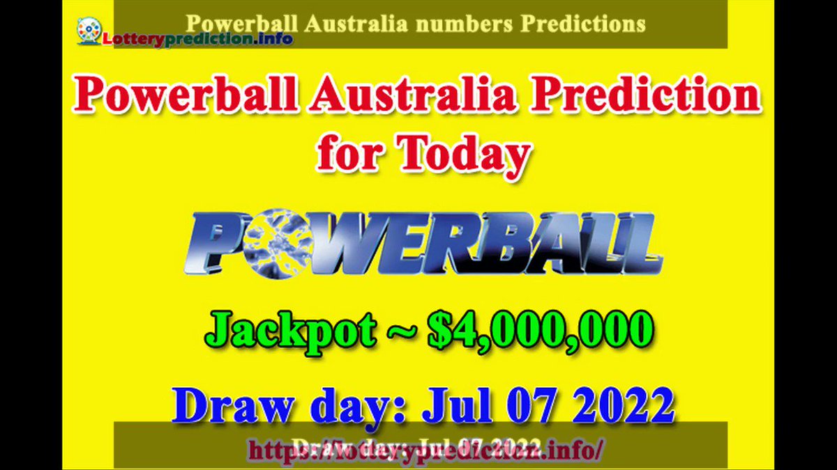 How to get Australia Powerball numbers predictions on Thursday 07-07-2022? Jackpot ~ $4 millions -> https://t.co/VWKGuICQGG https://t.co/0S0h2fVmgb