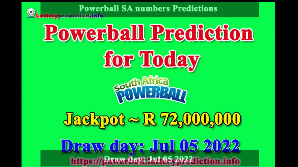 How to get Powerball SA numbers predictions on Tuesday 05-07-2022? Jackpot ~ R72 millions -> https://t.co/mysTK5Q7wS https://t.co/9uItoZQf85