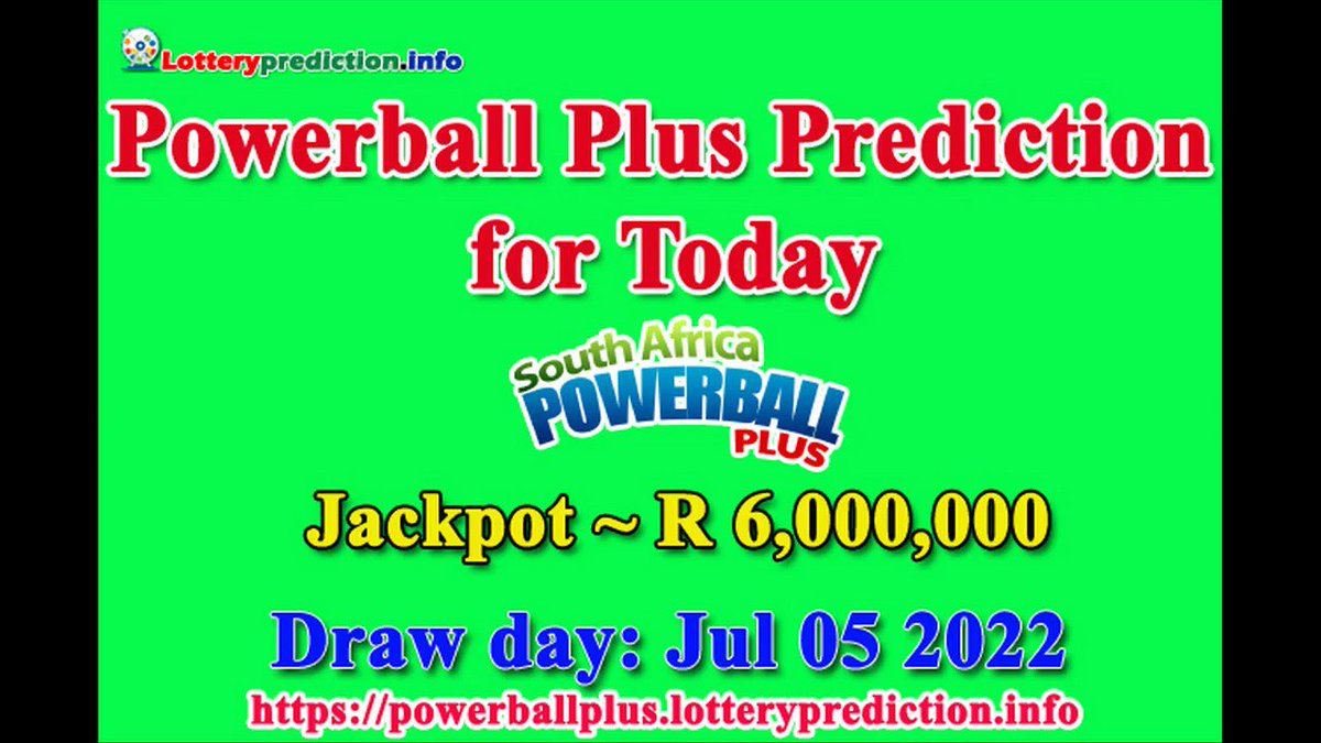 How to get Powerball Plus SA numbers predictions on Tuesday 05-07-2022? Jackpot ~ R6 millions -> https://t.co/HVpZ0krgdw https://t.co/togq7721Tv