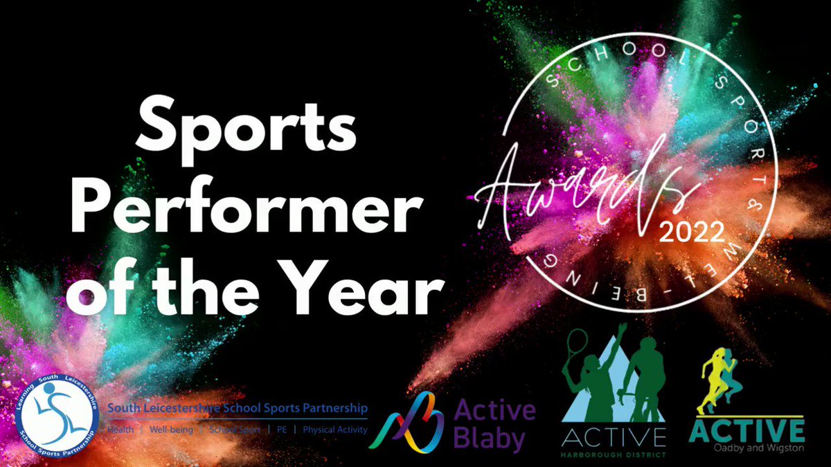 RT @lslssp: Our next award is our Sports Performer of the year, your nominees are @ThomasEstley Greenfield Primary @BChampCollege 
@ActiveBlaby @ActiveOadbyWigs @SportInHarb