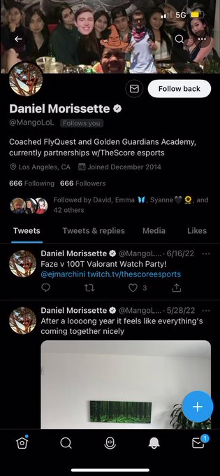 I fucked up your perfect following/follower count @MangoLoL https://t.co/Lny2L95qkg