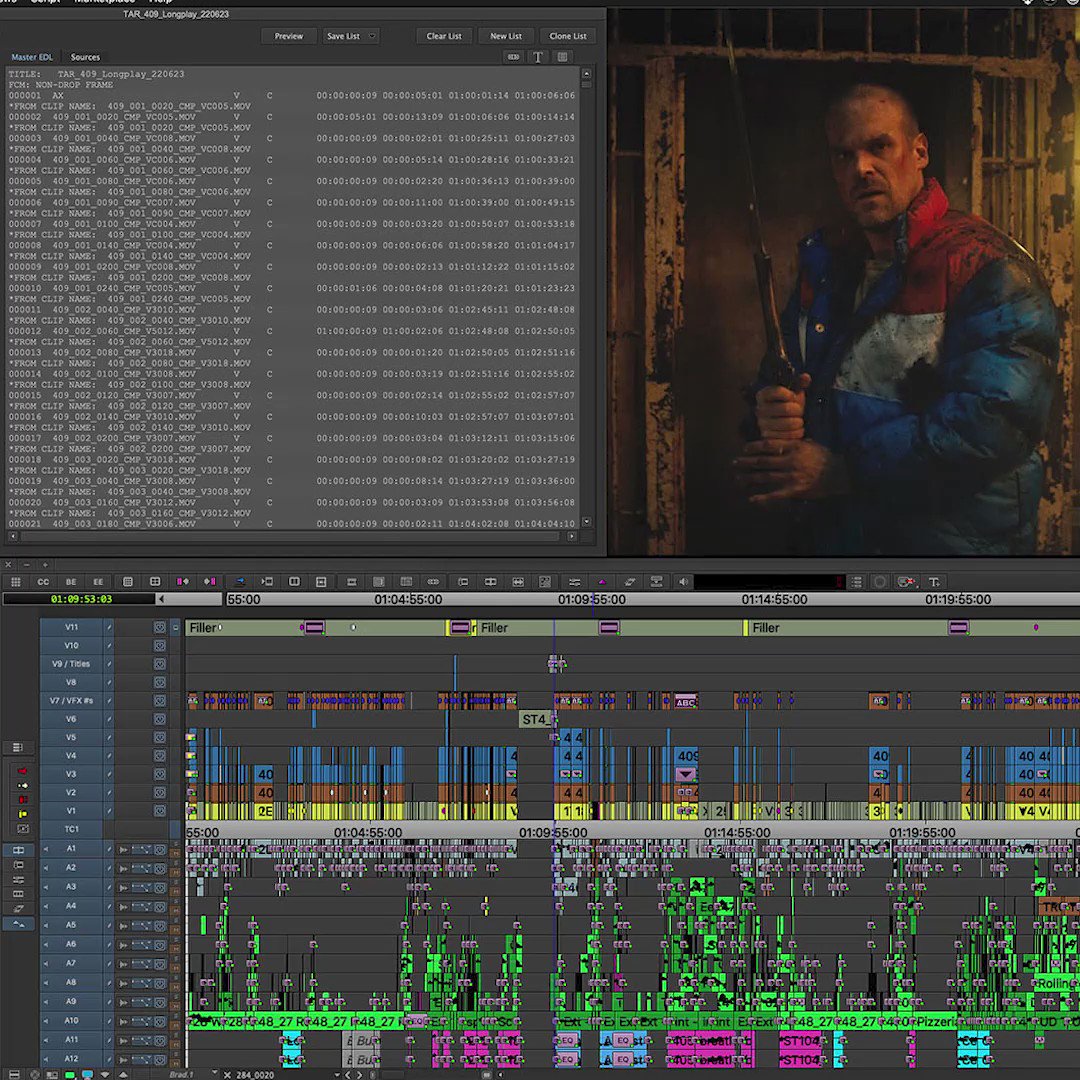 Avid media composer on twitter stranger things 4 chapter nine
