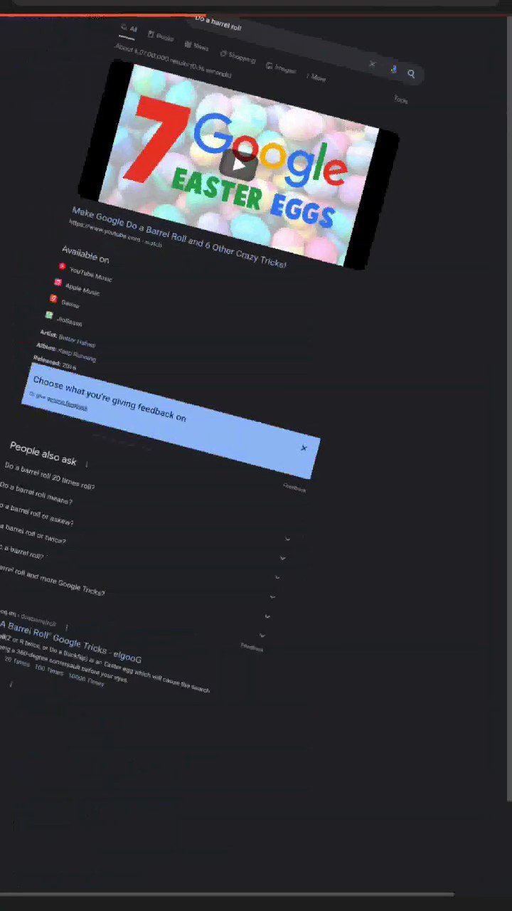 Do a Barrel Roll: Google Easter Egg [Video]
